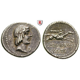 Römische Republik, L. Piso Frugi, Denar 90 v.Chr., ss+