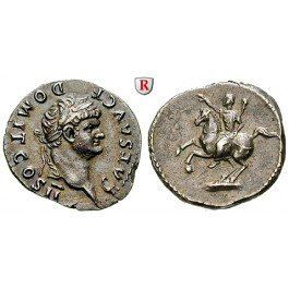 Römische Kaiserzeit, Domitianus, Caesar, Denar 73-75, f.vz