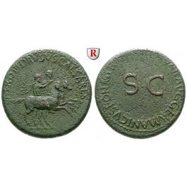 Römische Kaiserzeit, Nero und Drusus Caesares, Söhne des Germanicus, Dupondius 40-41 (unter Caligula), ss