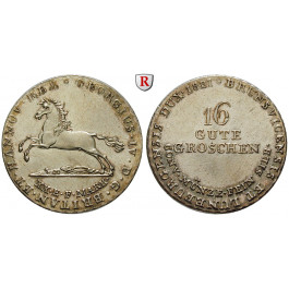 Braunschweig, Königreich Hannover, Georg IV., 16 Gute Groschen 1821, vz-st