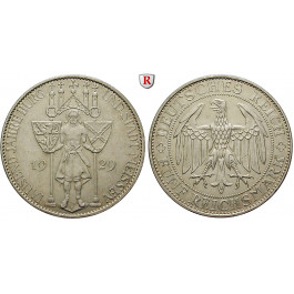 Weimarer Republik, 5 Reichsmark 1929, Meißen, E, ss-vz, J. 339