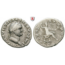 Römische Kaiserzeit, Vespasianus, Denar 74, ss