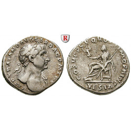 Römische Kaiserzeit, Traianus, Denar 103-111, ss+