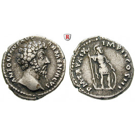 Römische Kaiserzeit, Marcus Aurelius, Denar 164-165, ss