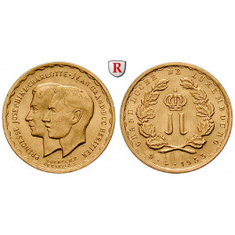 Luxemburg, Charlotte, 20 Francs (Medaille) 1953, 5,81 g fein, vz-st