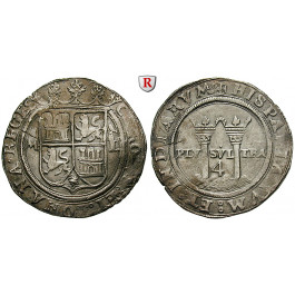 Mexiko, Carlos I. und Johanna, 4 Reales o.J. (1542-1555), ss-vz