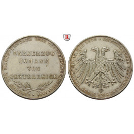 Frankfurt, Stadt, Doppelgulden 1848, ss-vz