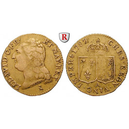 Frankreich, Louis XVI., Louis d´or au buste nue 1787, ss