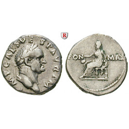 Römische Kaiserzeit, Vespasianus, Denar 70-72, ss-vz/ss