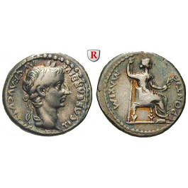 Römische Kaiserzeit, Tiberius, Denar 14-37, ss+