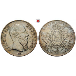 Mexiko, Maximilian, Kaiser, Peso 1866, ss+