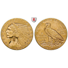 USA, 5 Dollars 1909, 7,52 g fein, vz