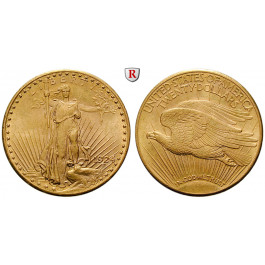 USA, 20 Dollars 1924, 30,08 g fein, vz+