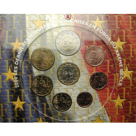 Frankreich, V. Republik, Euro-Kursmünzensatz 2000, st