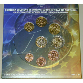 Portugal, Republik, Euro-Kursmünzensatz 2002, st