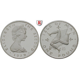 Insel Man, Elisabeth II., Pound 1979, 8,55 g fein, PP