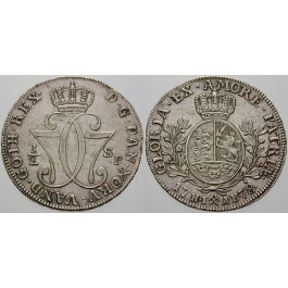 Norwegen, Christian VII., 1/2 Speciedaler 1778, ss-vz