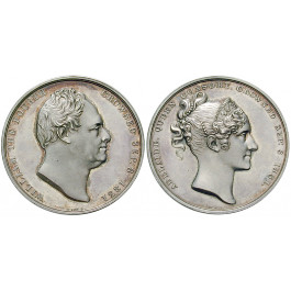 Grossbritannien, William IV., Silbermedaille 1831, f.st