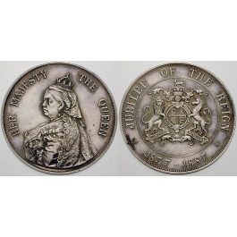 Grossbritannien, Victoria, Silbermedaille 1887, vz