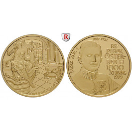 Österreich, 2. Republik, 1000 Schilling 1999, 16,0 g fein, PP