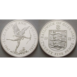 Guernsey, Elizabeth II., 25 Pence 1972, PP