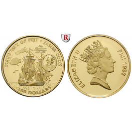 Fiji Inseln, Elizabeth II., 100 Dollars 1993, 6,96 g fein, PP