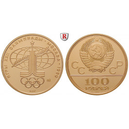 Russland, UdSSR, 100 Rubel 1977-1980, 15,55 g fein, st