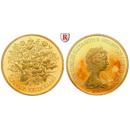Kanada, Elizabeth II., 100 Dollars 1977, 15,55 g fein, PP