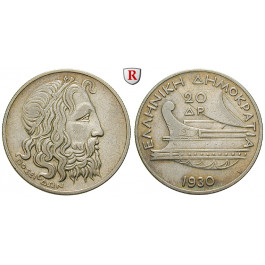 Griechenland, Republik, 20 Drachmai 1930, ss
