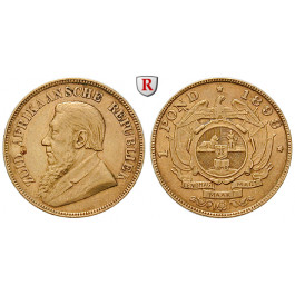 Südafrika, Südafrikanische Republik, Pond 1892-1900, 7,32 g fein, ss