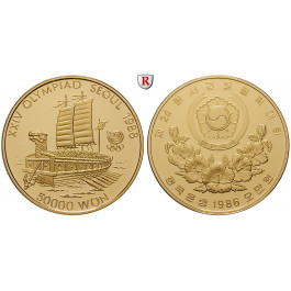 Korea - Südkorea, 50000 Won 1986, 31,1 g fein, PP