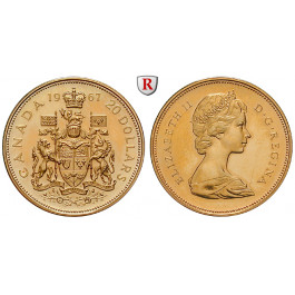 Kanada, Elizabeth II., 20 Dollars 1967, 16,44 g fein, PP