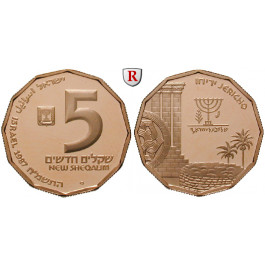 Israel, 5 Neue Shekalim 1987, 7,77 g fein, PP