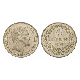 Dänemark, Frederik VII., 4 Skilling Rigsmont 1856, ss-vz