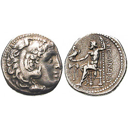 Makedonien, Königreich, Alexander III. der Grosse, Drachme 300-280 v.Chr., ss