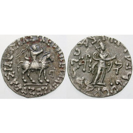 Baktrien und Indien, Königreich Baktrien, Tetradrachme ca. 20-1 v.Chr., ss
