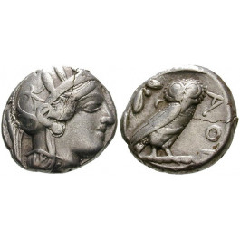 Attika, Athen, Tetradrachme nach 449 v.Chr., ss+