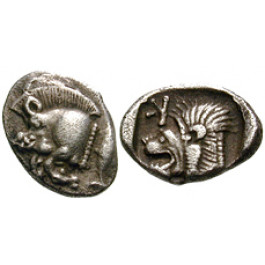 Mysien, Kyzikos, Obol 480-450 v.Chr., ss+