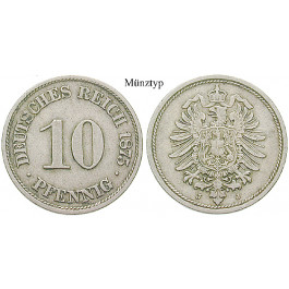 Deutsches Kaiserreich, 10 Pfennig 1888, E, s, J. 4