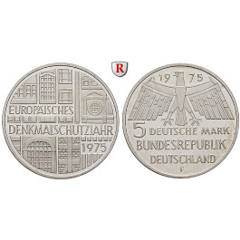 Bundesrepublik Deutschland, 5 DM 1975, Denkmalschutz, F, vz-st, J. 417