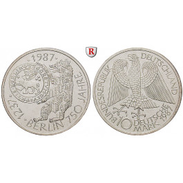 Bundesrepublik Deutschland, 10 DM 1987, 750 Jahre Berlin, J, PP, J. 441