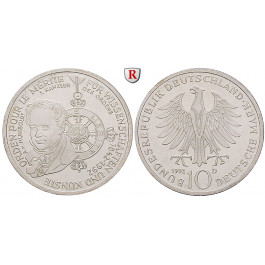 Bundesrepublik Deutschland, 10 DM 1992, Pour le Mérite, D, PP, J. 454