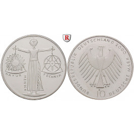 Bundesrepublik Deutschland, 10 DM 2000, EXPO 2000, A, bfr., J. 474
