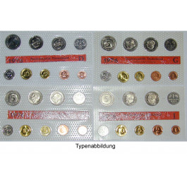 Bundesrepublik Deutschland, Kursmünzensatz 1990, DFGJ komplett, st