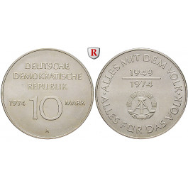 DDR, 10 Mark 1974, 25 Jahre DDR, vz, J. 1551
