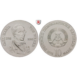 DDR, 10 Mark 1976, von Weber, vz-st, J. 1562