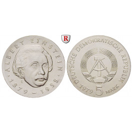 DDR, 5 Mark 1979, Einstein, st, J. 1572