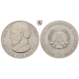 DDR, 5 Mark 1980, von Menzel, vz-st, J. 1576