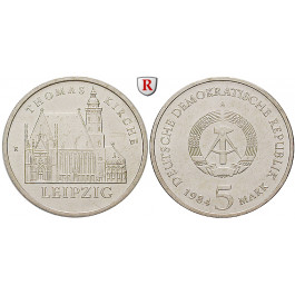 DDR, 5 Mark 1984, Thomaskirche, st, J. 1598