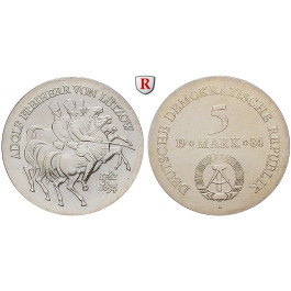 DDR, 5 Mark 1984, von Lützow, vz-st, J. 1599